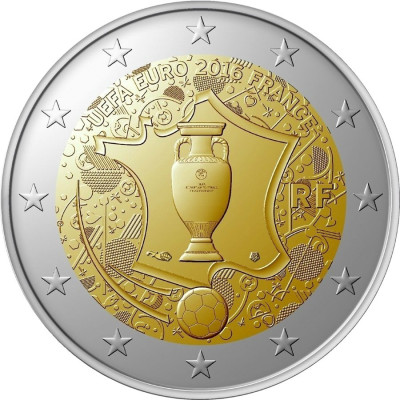 Монета 2 евро 2016 г. Франция "Чемпионат Европы по футболу 2016 во Франции"